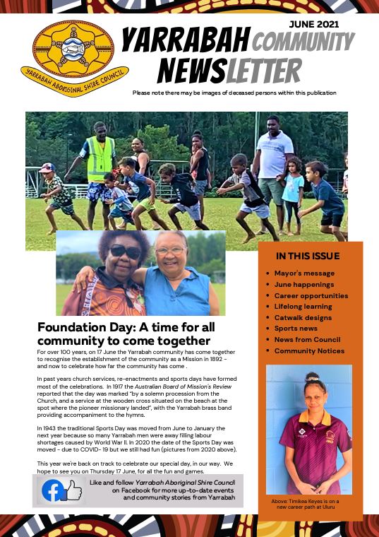 June 2021 newsletter front page