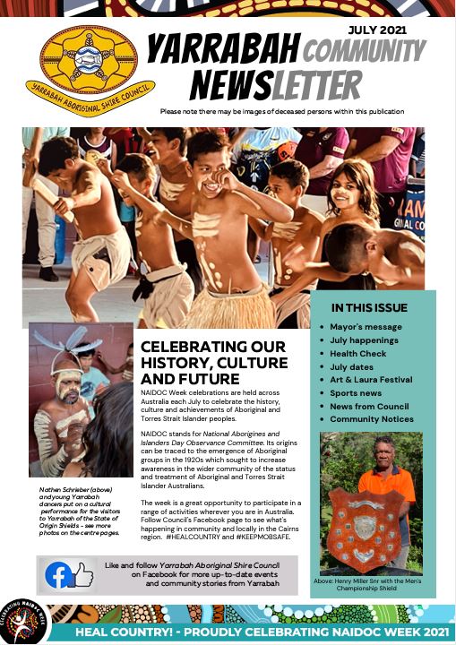 July 2021 newsletter front page