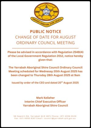 Public Notice Change of Date August